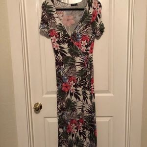 Floral high-low dress, never worn